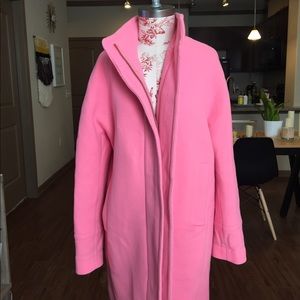 J Crew Pink Stadium Cloth Nello Gori Coat